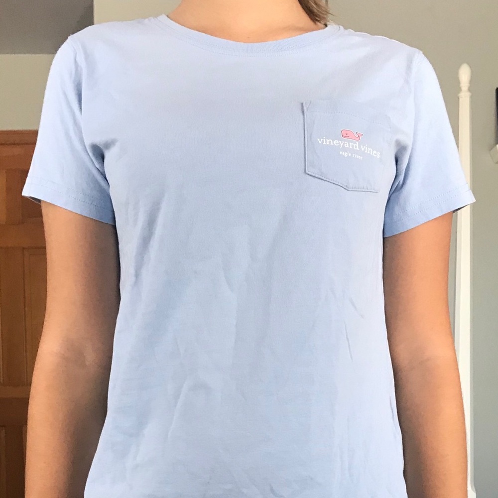 light blue tshirt